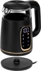 Електрочайник Adler AD 1305 black gold 1850-2200Вт/ 1.7л/ скло/ встановлення температури/ (AD1305BG)