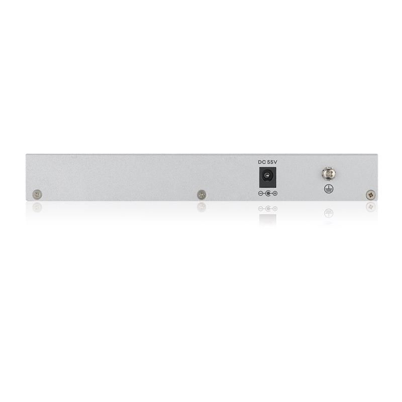 Коммутатор ZYXEL GS1200-5HP v2 (1xGE, 4хGE PoE, max 60W, металл, настольный, бесшумный, WebSmart) (GS1200-5HPV2-EU0101F)