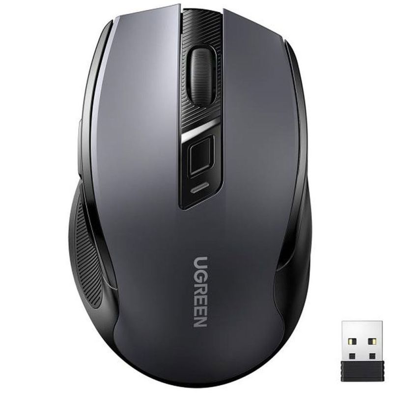 Мишка UGREEN 2.4GHz MU006, бездротова, 4000dpi., 4кн.,Silence Design, Чорна (90545)