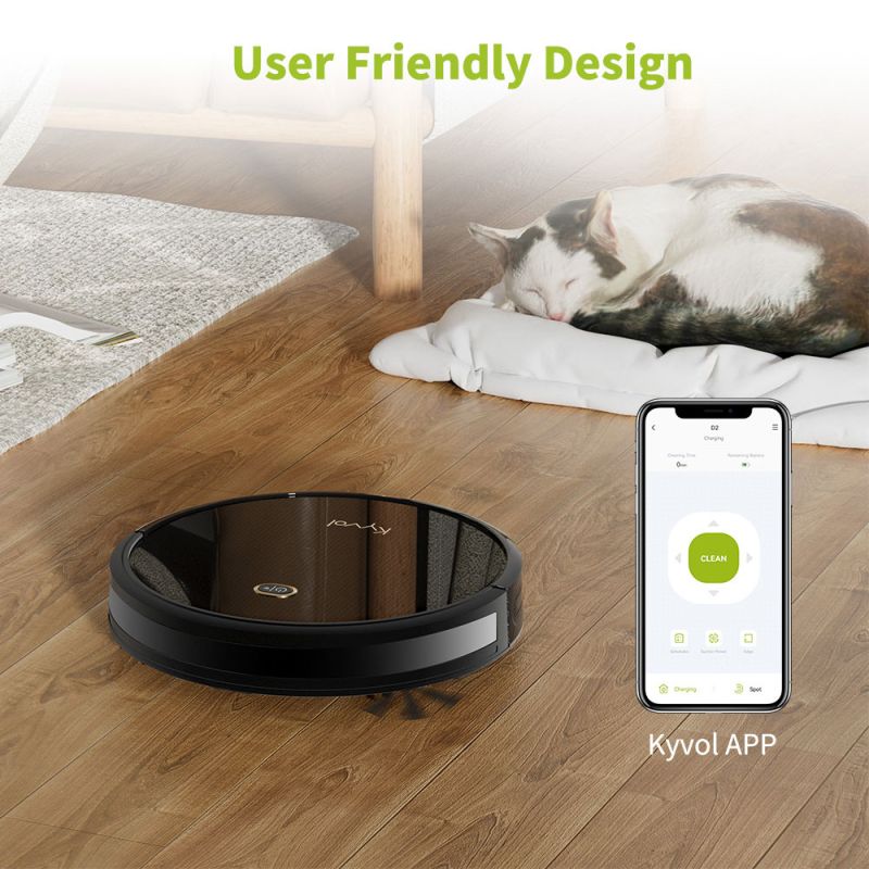 Робот пилосос Kyvol Cybovac D2 Random/500ml/2600 mA/1200 pa/Google Assistant, Amazon AlexaBlack (Kyvol D2)