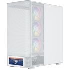 Корпус Modecom VOLCANO AQ500 ARGB MIDI FRONT LCD 6,2”, 4x120mm fans WHITE без БЖ ATX (MC-A-AQ500-4FA-W)