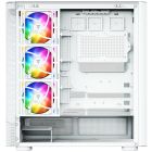 Корпус Modecom VOLCANO AQ500 ARGB MIDI FRONT LCD 6,2”, 4x120mm fans WHITE без БЖ ATX (MC-A-AQ500-4FA-W)