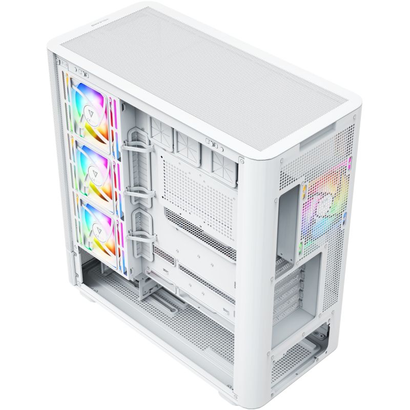 Корпус Modecom VOLCANO AQ500 ARGB MIDI FRONT LCD 6,2”, 4x120mm fans WHITE без БЖ ATX (MC-A-AQ500-4FA-W)