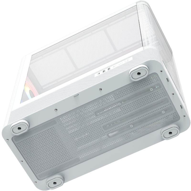Корпус Modecom VOLCANO AQ500 ARGB MIDI FRONT LCD 6,2”, 4x120mm fans WHITE без БЖ ATX (MC-A-AQ500-4FA-W)