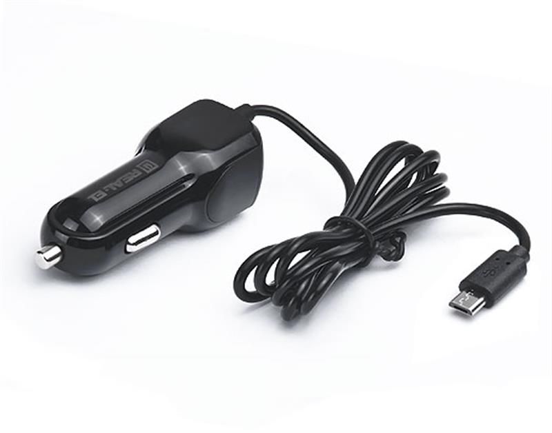 Автомобильное зарядное устройство REAL-EL CA-15 (2USB, 2.1A) Black + кабель microUSB (EL123160009)