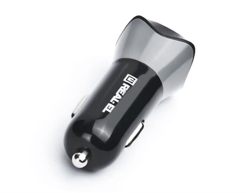 Автомобільний зарядний пристрій REAL-EL CA-30 QC3.0 (1USBx3A) Black/Grey (EL123160011)