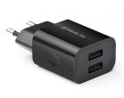 Сетевое зарядное устройство REAL-EL CH-210 (2USB, 2.1A) Black (EL123160014)
