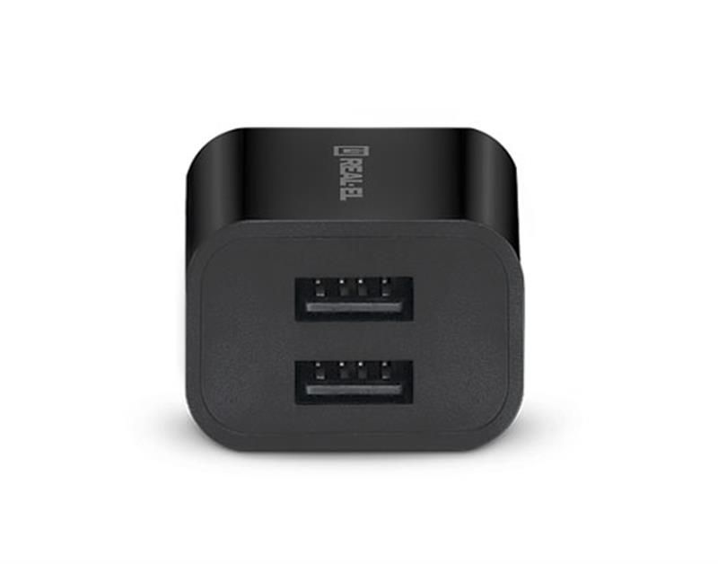 Сетевое зарядное устройство REAL-EL CH-210 (2USB, 2.1A) Black (EL123160014)