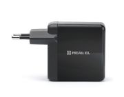 Сетевое зарядное устройство REAL-EL CH-350 QC3.0 (2USB, 3A) Black (EL123160017)