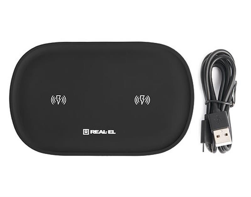 Беспроводное зарядное устройство REAL-EL WL-780 3A 20W Black (EL123160020)