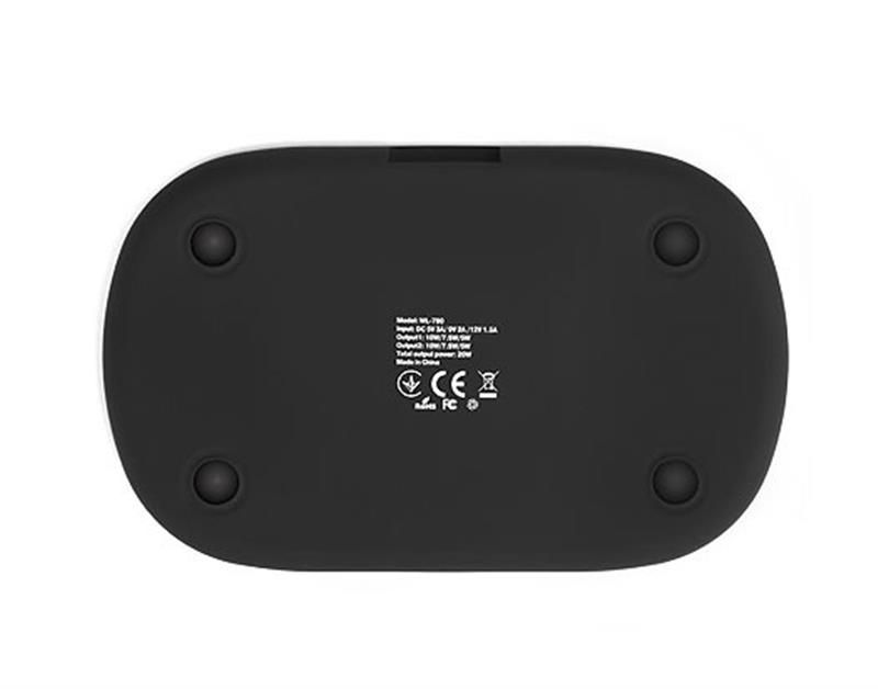 Бездротовий зарядний пристрій REAL-EL WL-780 3A 20W Black (EL123160020)