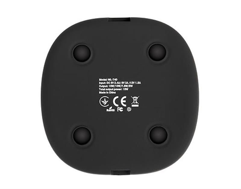Беспроводное зарядное устройство REAL-EL WL-740 2.4A 15W Black (EL123160019)