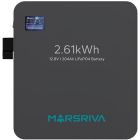 Акумуляторна батарея Marsriva LiFePO4, 12.8V/204Ah, 2.61kWh, настінне кріплення (MR-LFP12-200-WMD)