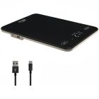 Ваги кухонні Adler AD 3177 black електронні/ 10кг/ г; мл, унція/ USB type C/ автовимкнення/ скло (AD3177B)
