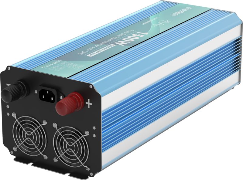 Інвертор Choetech з зарядкою, функція ДБЖ 12220V 1500Вт, LiFePO₄/Li-ion/AGM/GEL, чиста синусоїда (INV-C1500WUPS-EU)