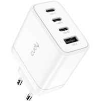 Зарядний пристрій 4xUSB 65W, (GaN, 1хUSB-C, QC+PD 3.0, вилка ЄС, для iPhone 12) , Cudy (CH70)