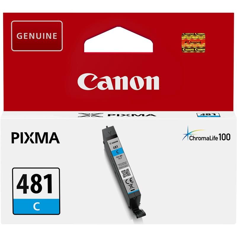 Картридж Canon (CLI-481) Pixma TS6140/8140/9140/TR8540/7540 Cyan (2098C001)