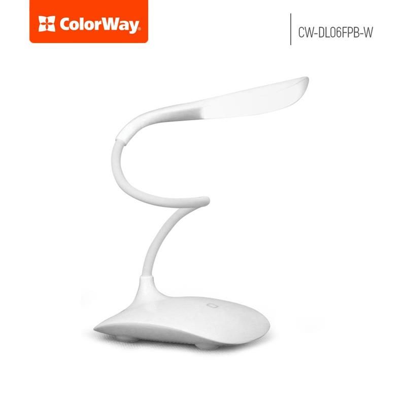 Настільна лампа LED ColorWay White (CW-DL06FPB-W)