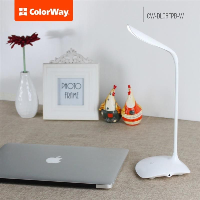 Настільна лампа LED ColorWay White (CW-DL06FPB-W)