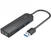 Док станція USB3.0 --> USBx3,3.0/2хTRS Audio/USB MicroUSB 10W, 1.0 м. Vention (CHIBF)