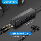 Док станція USB3.0 --> USBx3,3.0/2хTRS Audio/USB MicroUSB 10W, 1.0 м. Vention (CHIBF)