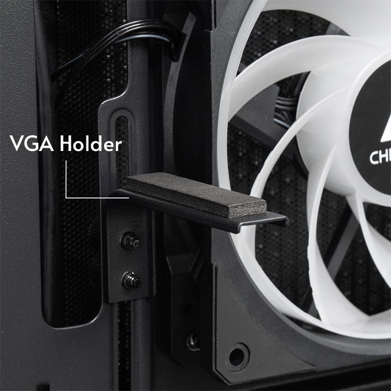 Корпус Chieftec VISTA GT-01B-OP 3x120mm A-RGB, ATX, без БЖ, Black (GT-01B-OP)