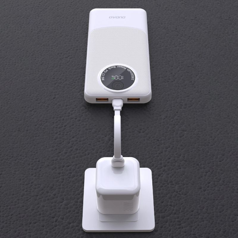 УМБ Dudao 10000mAh K12 22,5W PD,QC 2xUSB-A,USB-C In/Out White (6976625333875)