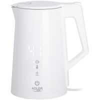 Електрочайник Adler AD 1345 white 1850-2200Вт/ 1.7л/ STRIX/ встановлення температури/ (AD1345W)