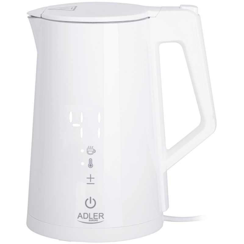 Електрочайник Adler AD 1345 white 1850-2200Вт/ 1.7л/ STRIX/ встановлення температури/ (AD1345W)