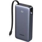 УМБ Ugreen 20000mAh 45W PD/QC, USB-A,USB-С IN/OUT, with built in USB-C cable (PB536) Gray (55988B)