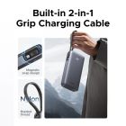 УМБ Ugreen 20000mAh 45W PD/QC, USB-A,USB-С IN/OUT, with built in USB-C cable (PB536) Gray (55988B)