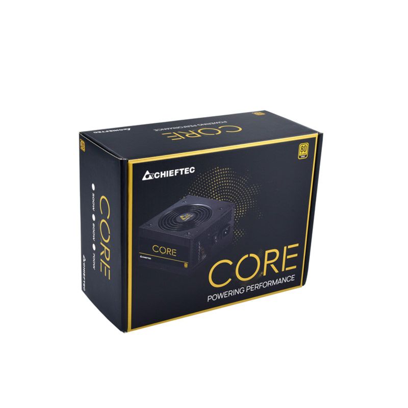 БЖ 500W Chieftec CORE BBS-500S 120 mm, 80+ GOLD, Retail Box (BBS-500S)