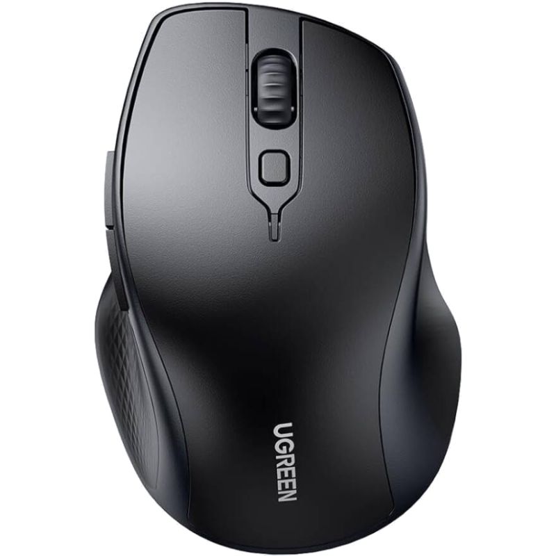 Мишка UGREEN 2.4GHz+Bluetooth MU101, бездротова, 4000dpi., 5кн., чорна (90395)