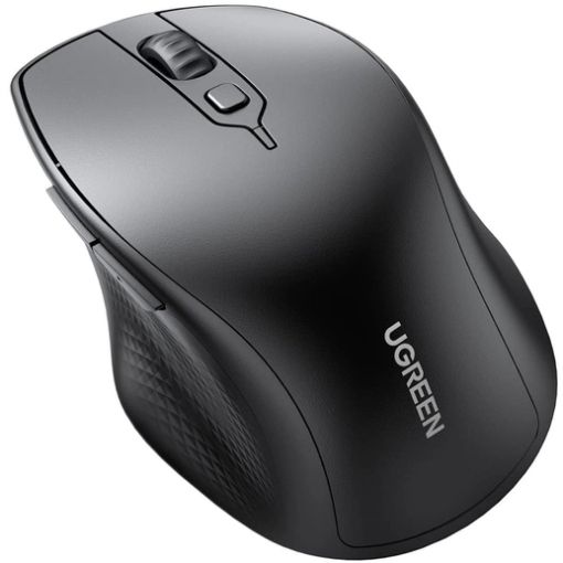 Мишка UGREEN 2.4GHz+Bluetooth MU101, бездротова, 4000dpi., 5кн., чорна (90395)