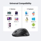Мишка UGREEN 2.4GHz+Bluetooth MU101, бездротова, 4000dpi., 5кн., чорна (90395)