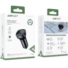 Автозарядка 2xUSB 66W (USB-C + USB-A) B4 with digital display Acefast (6974316280392)