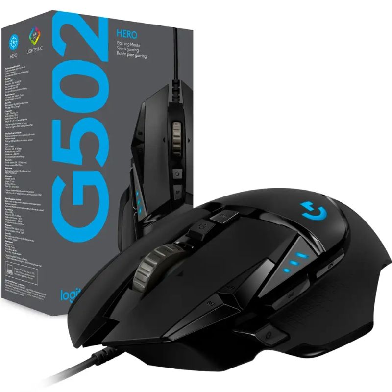 Мишка Logitech G502 Hero High Performance Gaming Mouse 11кн., 12000 dpi, чорна (910-005474)