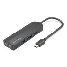Док-станція USB3.1 Type-C --> USB-Ax3, 3.0/3.5mm Sound Adapter/MicroUSB 10W чорний Vention (TGQBB)