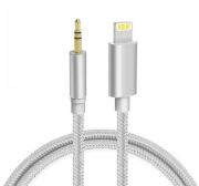 Кабель AUX Lightning - TRS Audio M/M 1м Silver (S0990)
