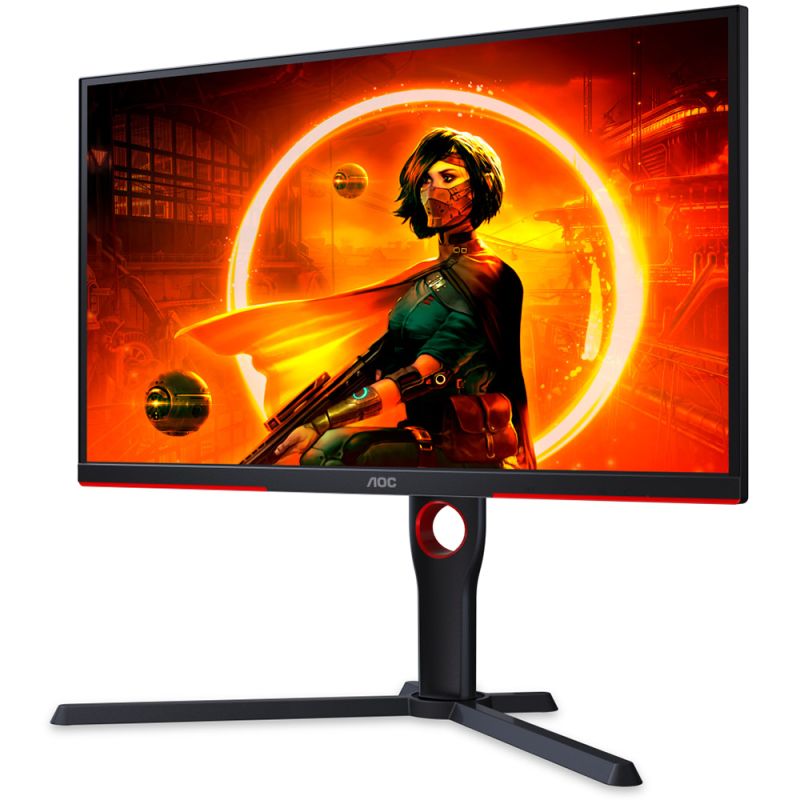 TFT 24.5" AOC 25G3ZM/BK, VA, 240Гц, 0,5 мс, 2х HDMI, DP, USB-hub, HAS, Pivot, чорний (25G3ZM/BK)