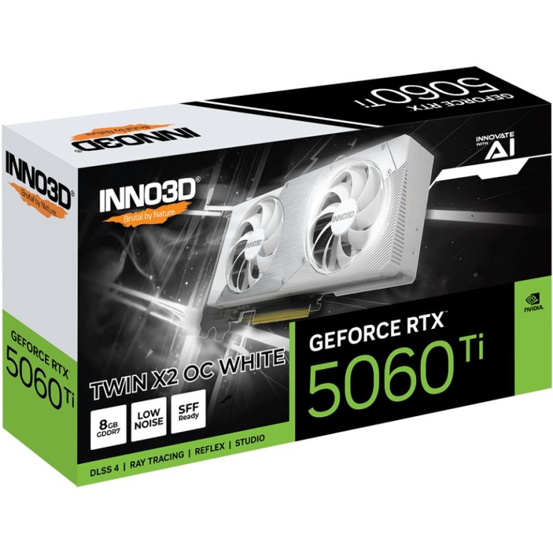 GeForce RTX5060 Ti Inno3D TWIN X2 OC WHITE, 8GB GDDR7, 128bit, PCI Express 5.0 (N506T2-08D7X-193075W)