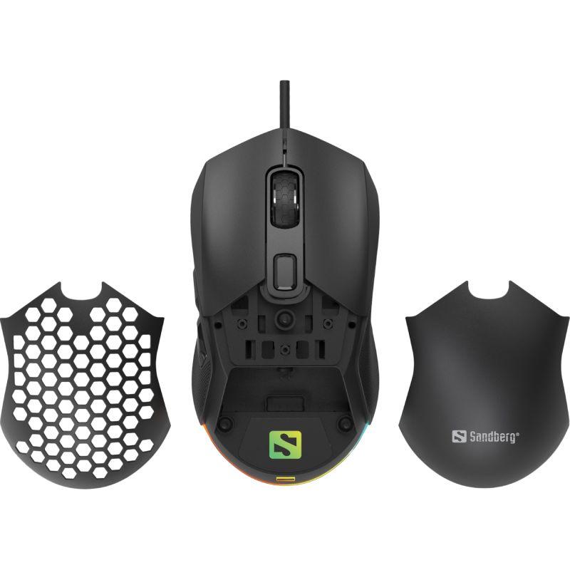 Мишка Sandberg FlexCover 6D Gamer Mouse RGB, ігрова, 12800 dpi., 6кн.Huano чорна (640-28)