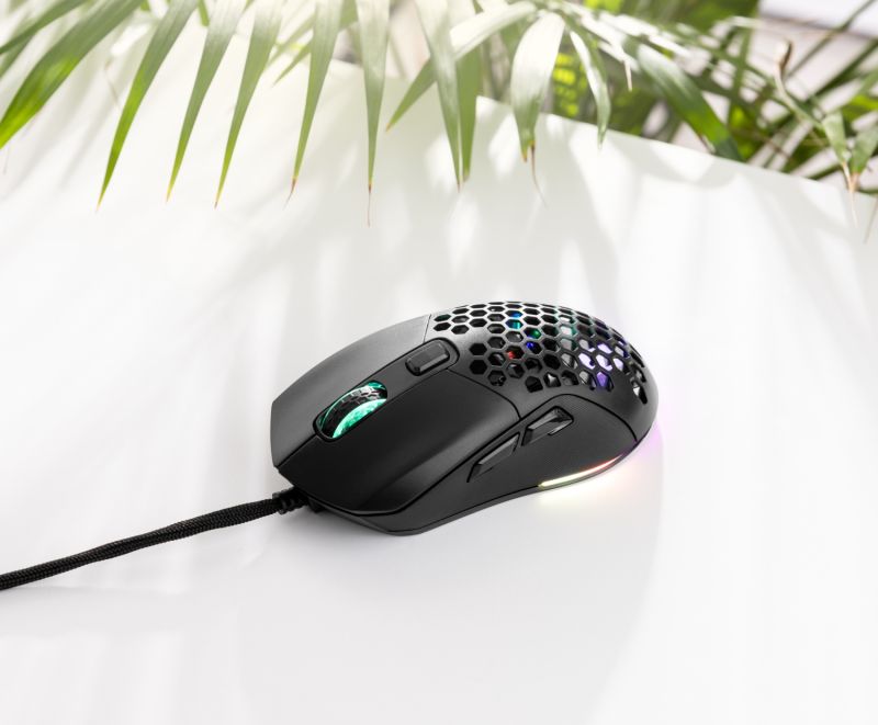Мишка Sandberg FlexCover 6D Gamer Mouse RGB, ігрова, 12800 dpi., 6кн.Huano чорна (640-28)