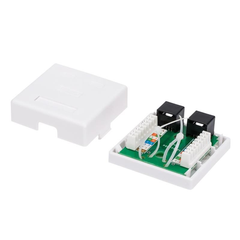 Розетка Atcom зовнішня UTP сat 6 2хRJ45 (60252)