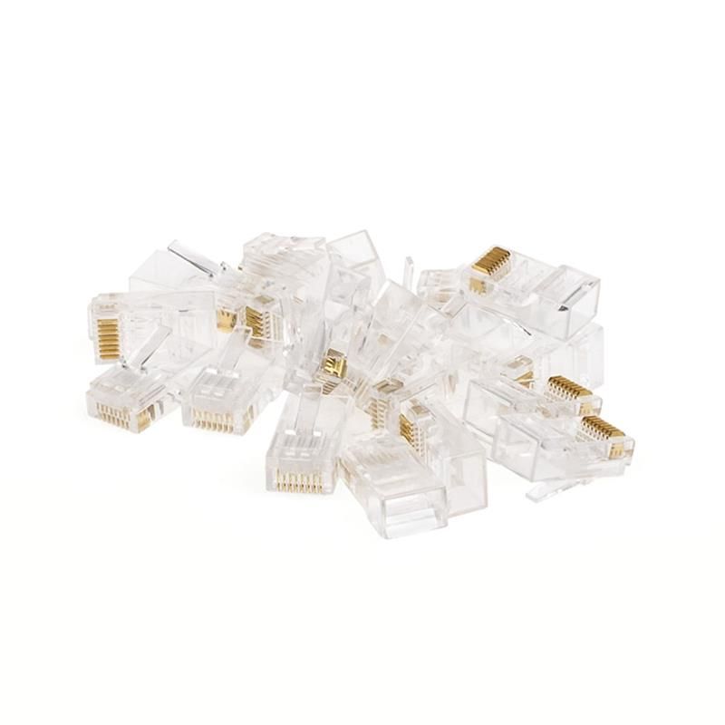 Коннектор RJ45 Atcom 8p8c, 23-24 AWG (0,57-0,50 мм), Cat.6, 100шт (14373)