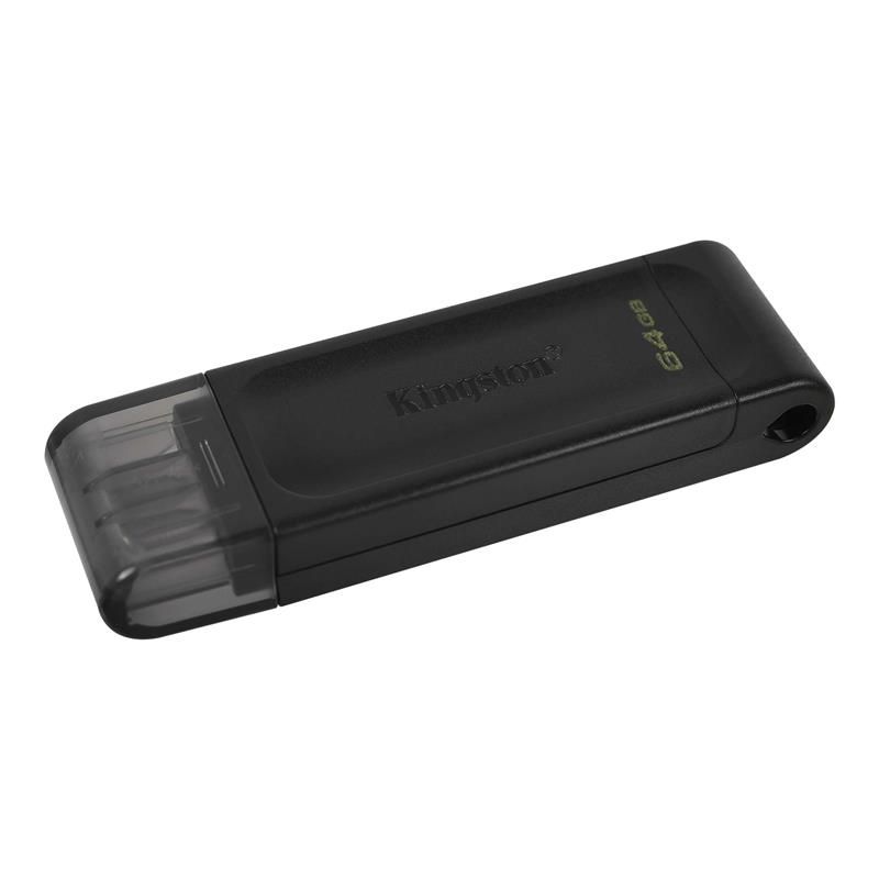 Флеш-накопитель USB3.2 64GB Type-C Kingston DataTraveler 70 Black (DT70/64GB)