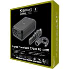УМБ Sandberg 27000mAh Laptop DC12–24v 84W,100W PD, QC3.0, USB-A, 2xDC, 2xUSB-C, QI-10W, PowerThru (421-13)
