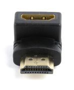 Адаптер Cablexpert HDMI - HDMI (M/F), кут 90 градусів, чорний пакет (A-HDMI90-FML)