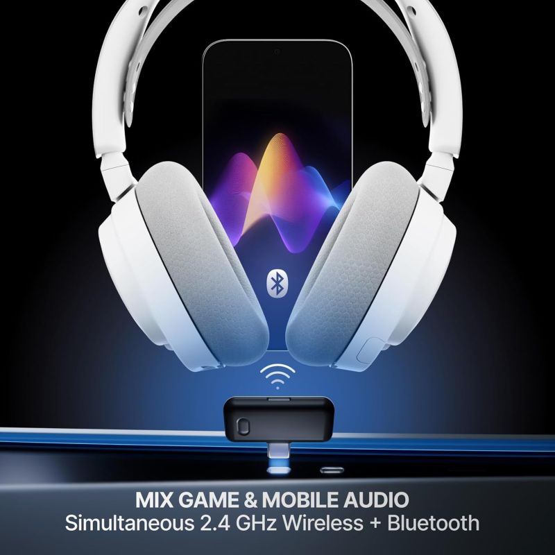 Ігрова гарнітура SteelSeries Arctis Nova 7 Gen 2 Wireless White /PC/PS/SW/MAC/MOB (61731)