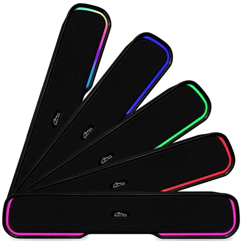 Акустична система 2.0 Media-Tech 10W, Bluetooth Soundbar PHANTOM BT 10Вт., LED Light (MT3180)